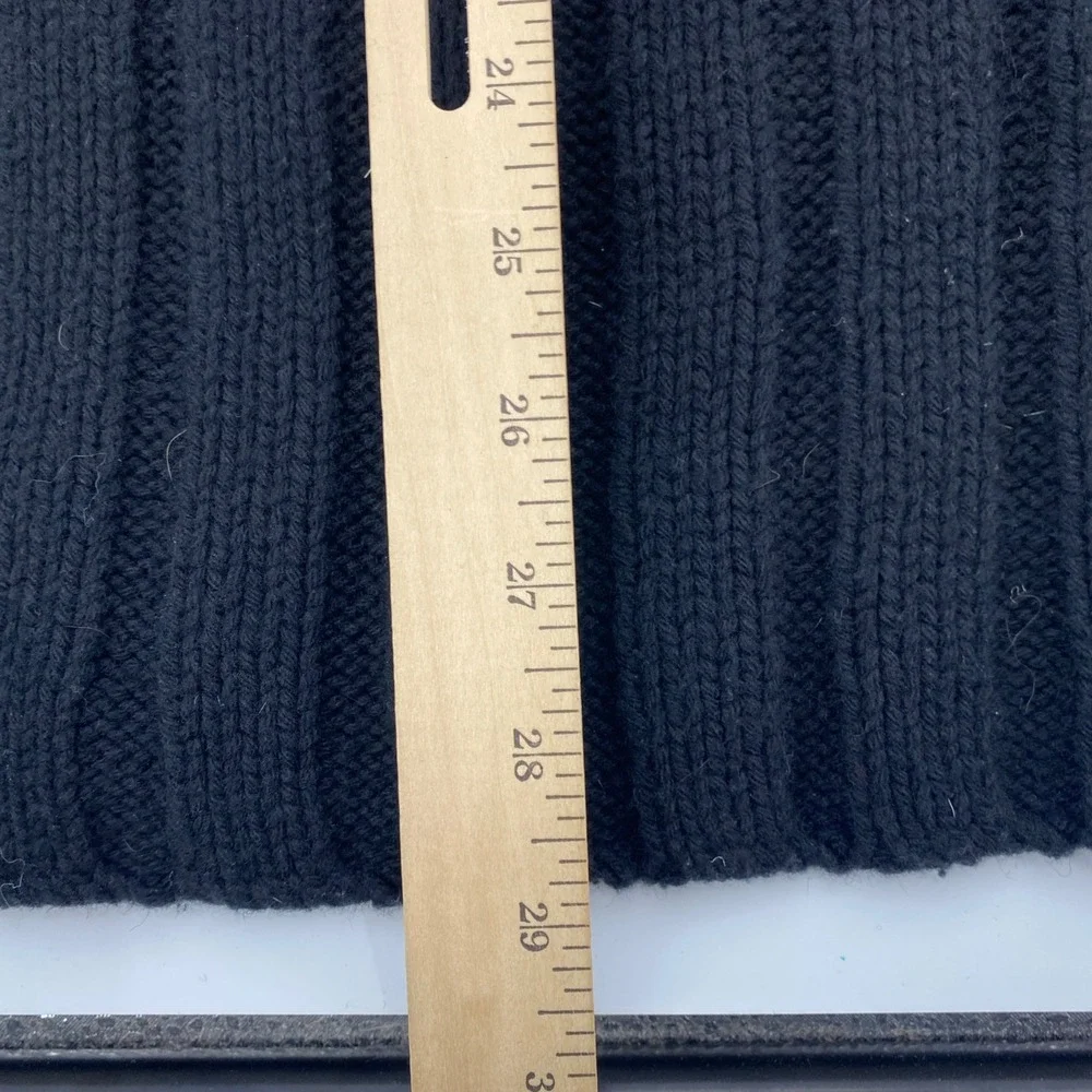 Banana Republic Mens Extra Large Black Lambswool Cashmere Ribbed Knit Sweater